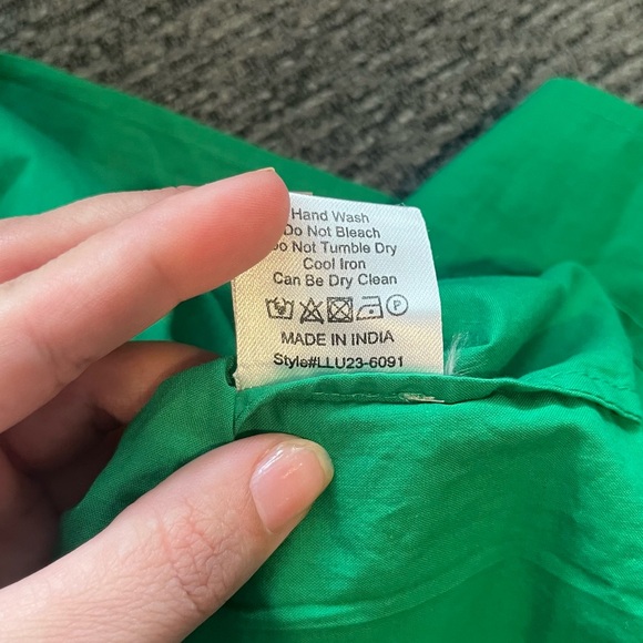 Love the Label Off the Shoulder Green Tiered Maxi Dress - Picture 6 of 6